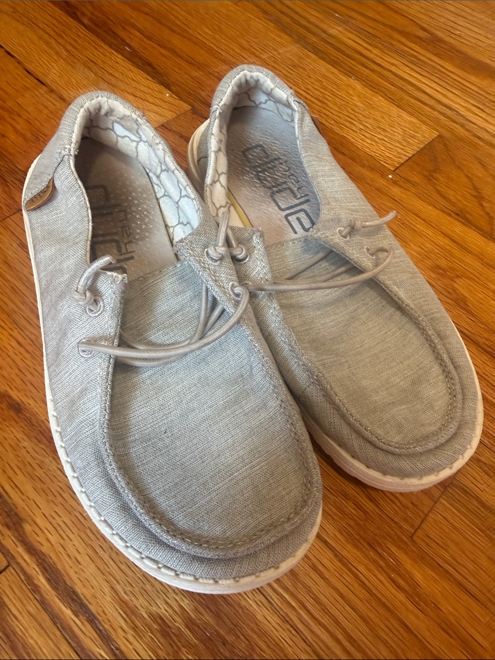 Hey Dude Men's Casual Slip-On Loafers in Light Gray